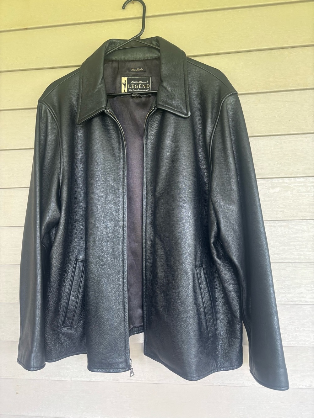 VTG Eddie Bauer Legend Stine Black Leather Jacket Womens XXL 2XL Moto Full Zip - Picture 3 of 8